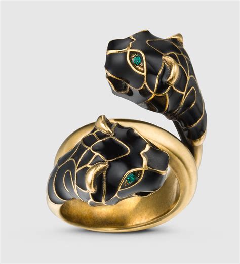 gucci tiger palladium ring|Gucci tiger head crystals.